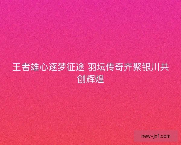 王者雄心逐梦征途 羽坛传奇齐聚银川共创辉煌